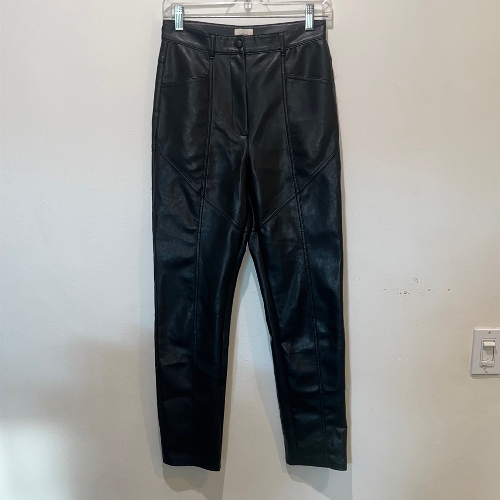 WILFRED vegan black pleather pants Size 4